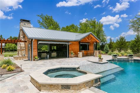 metal building pool house ideas|barndominium with pool.